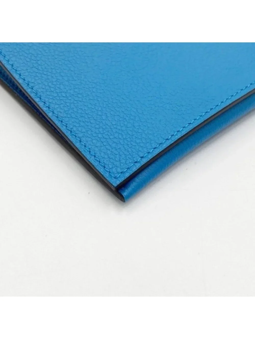 Hermes Wallet Toutenmain Blue Green Color Silver